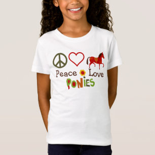 ピースラブポニーレトロホースTシャツ Tシャツ