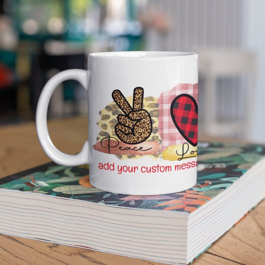 ピースラブポメラニア犬ペットドッグブリードヴァレンティーンズデー コーヒーマグカップ