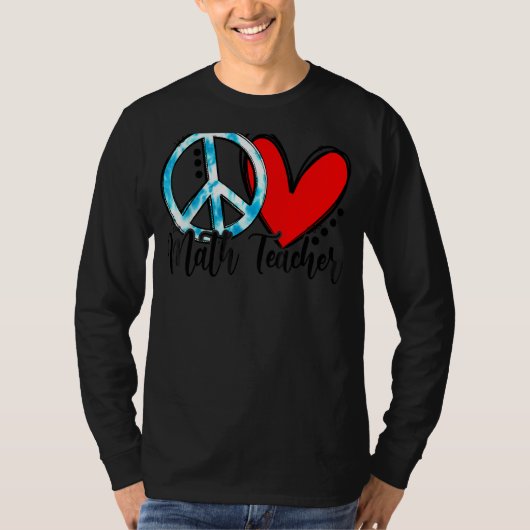 ピースラブマス先生教え Tシャツ (正面)
