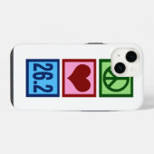 ピースラブマラソン iPhoneケース (裏面横)