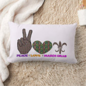ピースラブマルディグラ装飾用クッション ランバークッション (ブランケット)