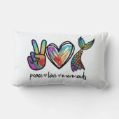 ピースラブマーメイド装飾用クッション ランバークッション (裏面)