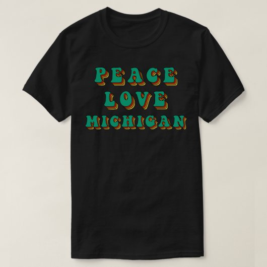 ピースラブミシガン Tシャツ (デザイン正面)