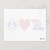 ピースラブミズーリ州旗 ポストカード (裏面)