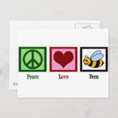 ピースラブミツバチ ポストカード (正面/裏面)