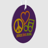 ピースラブミュージックカスタムオーナメント オーナメント (正面)