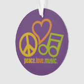 ピースラブミュージックカスタムオーナメント オーナメント (正面)
