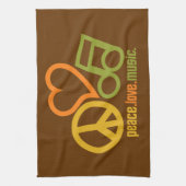 ピースラブミュージックカスタムキッチンタオル キッチンタオル (縦)