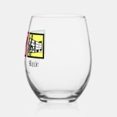 ピースラブミュージックカスタムミュージシャン ステムなしワイングラス (左)