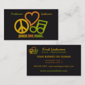 ピースラブミュージックカスタム名刺 名刺 (正面/裏面)