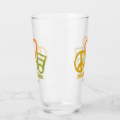 ピースラブミュージック名前をカスタムする タンブラーグラス (左)