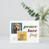 ピースラブモダンジョイ写真犬の休日 ポストカード (スタンド正面)