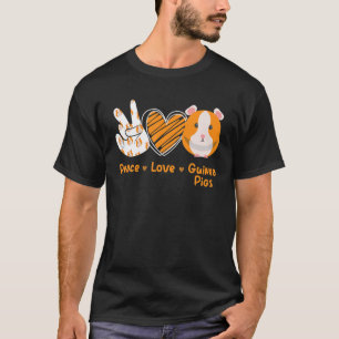 ピースラブモルモット Tシャツ