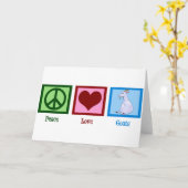 ピースラブヤギ カード (黄色い花)