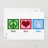 ピースラブヤギ ポストカード (正面/裏面)