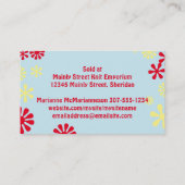 ピースラブヤーン虹の編み物クロシェのホームズプン 名刺 (裏面)