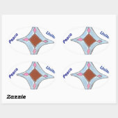 ピースラブユニティhakuna matata .png 楕円形シール (シート)