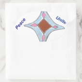 ピースラブユニティhakuna matata .png 楕円形シール (バッグ)