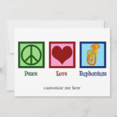 ピースラブユーフォニアムキュートカスタムクリスマスクリスマス シーズンカード (正面)