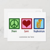 ピースラブユーフォニアムキュートカスタムクリスマスクリスマス ポストカード (正面/裏面)