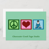 ピースラブヨガカスタムスタジオネームクリスマス シーズンカード (正面/裏面)