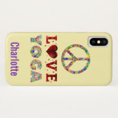 ピースラブヨガカラフルスピリチュアル Case-Mate iPhoneケース (裏面(横))