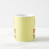 ピースラブヨガカラフル感動的 コーヒーマグカップ (中央)