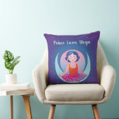 ピースラブヨガガール瞑想イン宇宙 クッション (椅子)