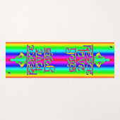 ピースラブヨガ虹の意図 ヨガマット (正面(横))