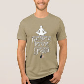 ピースラブヨガTシャツ トライブレンドTシャツ (正面)