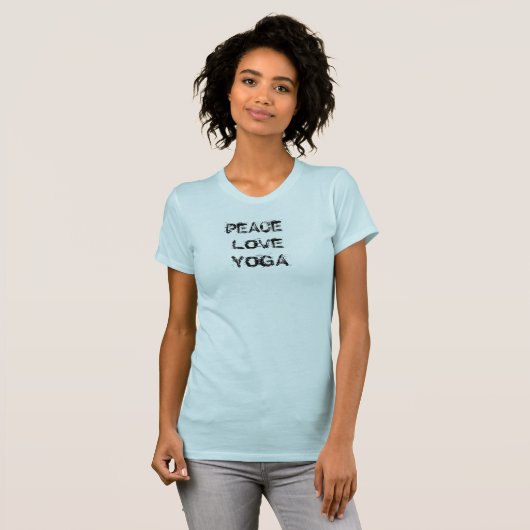 ピースラブヨガTシャツ Tシャツ (正面フル)