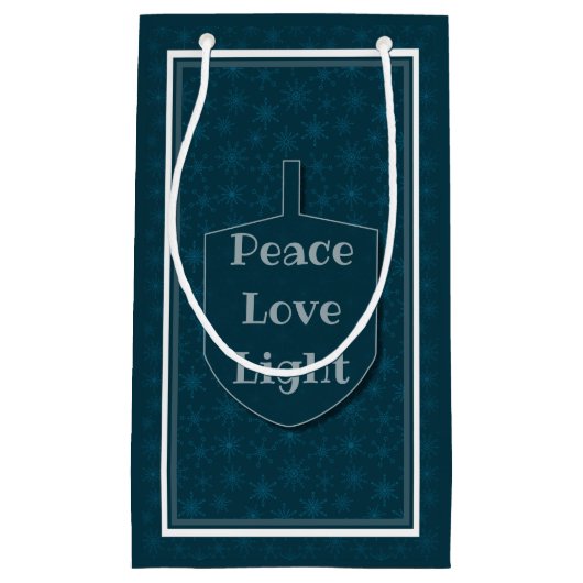 ピースラブライトドリデルスタースノーフレーク スモールペーパーバッグ (正面)