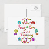 ピースラブライン踊り ポストカード (正面/裏面)