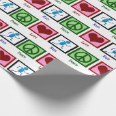 ピースラブランニングズの可愛いトラックチームランナー ラッピングペーパー (角)