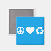 ピースラブリサイクル マグネット (正面/裏面)