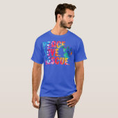 ピースラブレスキュー犬の恋人の親が採用タイ Tシャツ (正面フル)