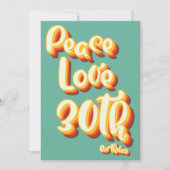 ピースラブレトロGroovyサンセット30th誕生日 招待状 (正面)