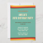 ピースラブレトロGroovyサンセット30th誕生日 招待状 (裏面)