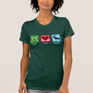 ピースラブワイルドライフレスキューリハブセンターエルク Tシャツ