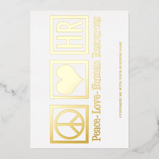 ピースラブ人事部オリジナルゴールド 箔シーズンカード (正面)