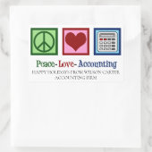 ピースラブ会計事務カスタム所の会計士 長方形シール (バッグ)