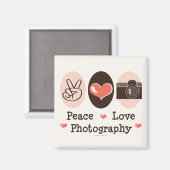 ピースラブ写真カメラマグネット マグネット (正面/裏面)