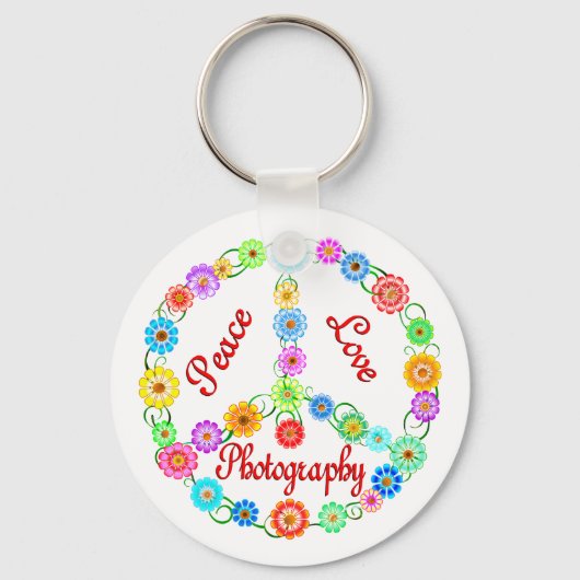 ピースラブ写真 キーホルダー (正面)