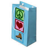 ピースラブ姿スケートで滑るアイススケート スモールペーパーバッグ (裏面アングル)