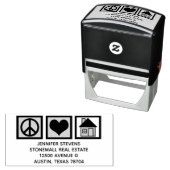 ピースラブ実在エステートかわいい不動産仲介業者差出人住所 セルフインキングスタンプ (インサイチュ)