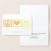 ピースラブ実在エステートカンパニーホリデーカスタム金ゴールド 箔カード (ディスプレー)