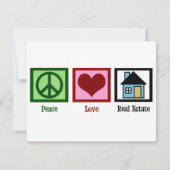 ピースラブ実在エステート会社のカスタム不動産仲介業者カード (正面)