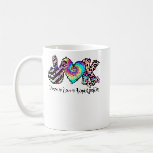 ピースラブ幼稚園先生学生記念茶 コーヒーマグカップ (左)