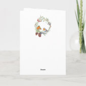 ピースラブ心地よいジョイクリスマスリース自然 シーズンカード (裏面)