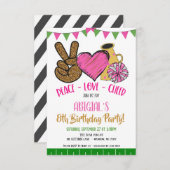 ピースラブ応援パーティの招待状 招待状 (正面/裏面)